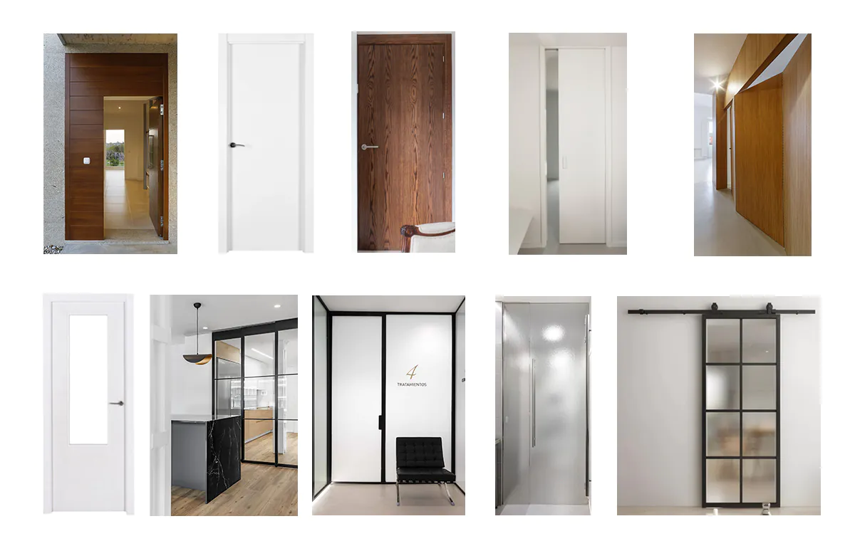 Tipos de puertas por material